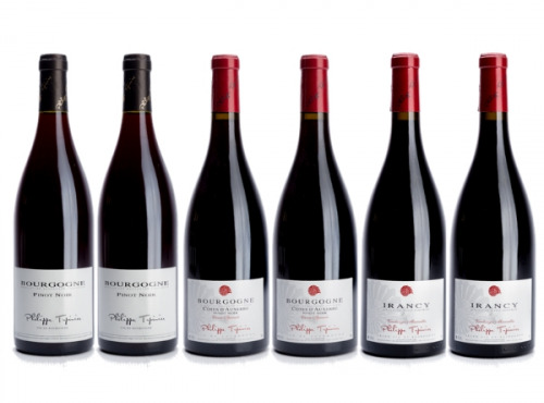 Domaine Tupinier Philippe - Lot de 3 vins Rouges : Bourgogne 2015, Bourgogne Côte d'Auxerre rouge 2016, Irancy AOC 2018 - 6 bouteilles