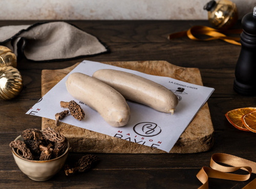 Maison BAYLE - Champions du Monde de boucherie 2016 - Boudin blanc aux morilles 2 pièces - 2pers  - Festif - fêtes - Noël