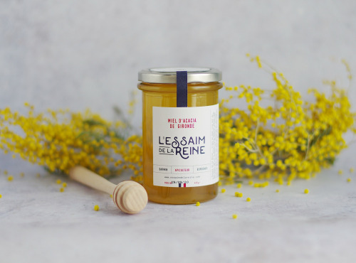 L'Essaim de la Reine - Miel d'acacia de Gironde - 400g - récolté en France par l'apiculteur