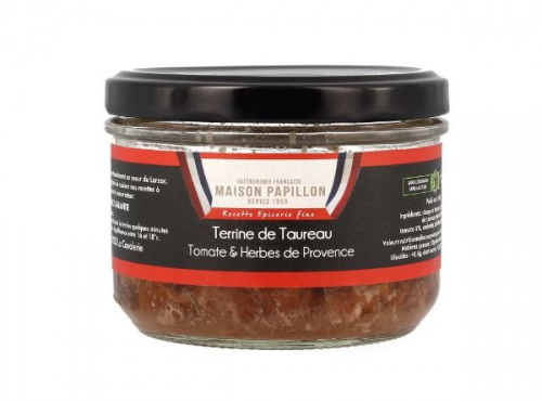 Maison PAPILLON - Artisan depuis 1955 - Terrine de Taureau Tomate et Herbes de Provence 160g