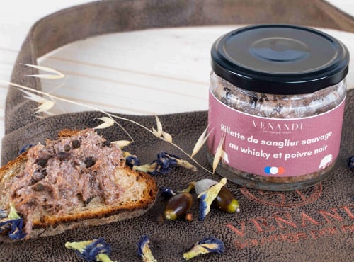 Venandi Sauvage par Nature - Rillette de Sanglier Sauvage au Whisky et Poivre Noir