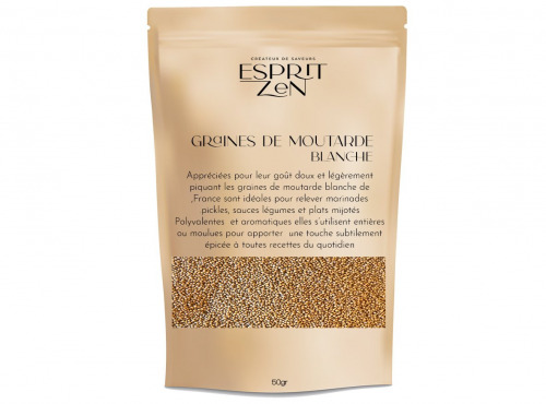 Esprit Zen - Graines de Moutarde blanche - Sachet refermable de 50g