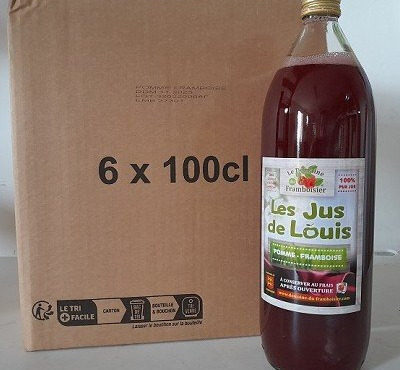 Le Domaine du Framboisier - Les Jus de Louis Pomme/Framboise 100% Pur Jus 6 x 1L