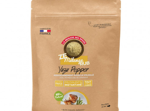 La Brigade des Epices - YUZU PEPPER - Assaisonnement pour la volaille - Yuzu et poivres - sachet kraft 250g