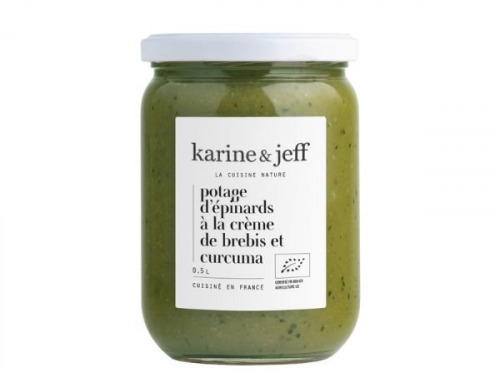 Karine & Jeff - Potage d’épinards à la crème de brebis et curcuma 6x50cl