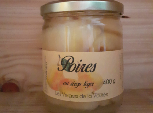 Les Vergers de la Vautée - Poires au sirop léger