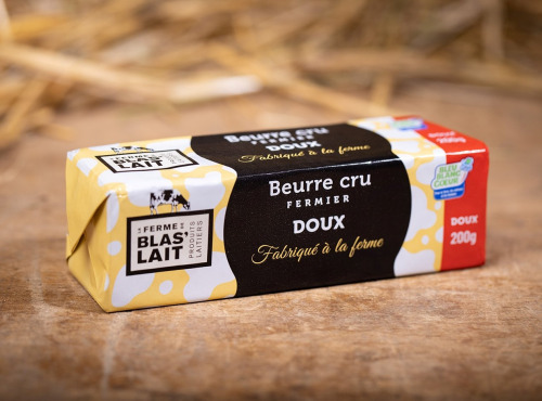 La Ferme de Blas'Lait - Lot de 2 Beurre cru Fermier doux 200g