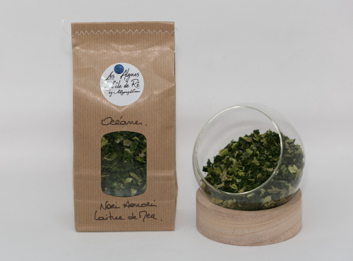 Les Algues de l'Île de Ré - Sachet Dégustation Océane - Laitue De Mer, Aonori, Nori - Paillettes De 50g