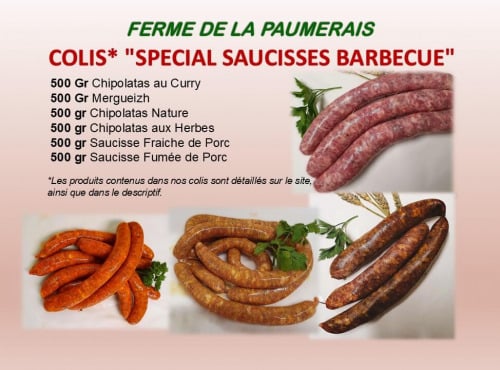 Ferme de la Paumerais - COLIS "SPECIAL SAUCISSES BARBECUE" (x1) - 3 Kg