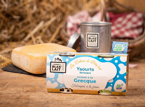 La Ferme de Blas'Lait - Lot Yaourts à la grecque Nature x8 + Fromage Martinois