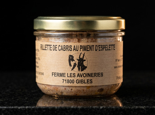 Ferme les Avoineries - Rillette de chevreau piment d'espelette 180g