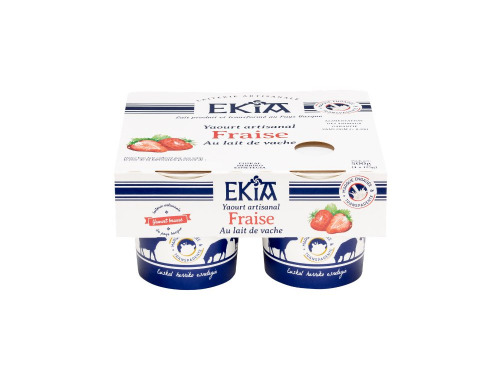 Bastidarra - Ekia - Yaourt Fraise Brassé  4*125 gr