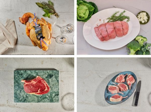 BEAUGRAIN, les viandes bien élevées - Colis de viande de nos Best Sellers (dont côte de bœuf Salers et poulet de 100 jours)