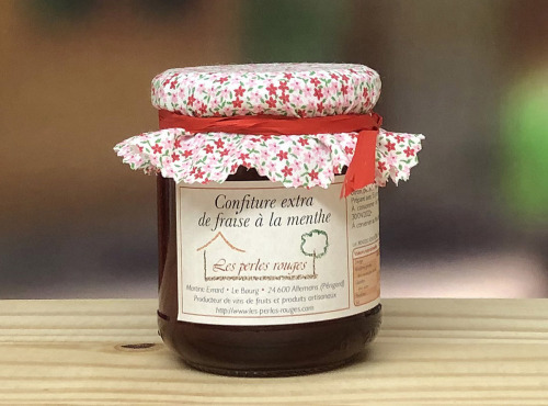 Les Perles Rouges - Confiture Extra De Fraise Menthe