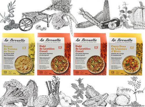 La Brouette - Pour 4 Pers. - Ecrasé De Pomme De Terre + 2 X Dahl De Lentilles Corail + Curry Doux