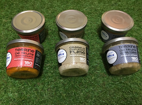 Pisciculture des eaux de l'Inval - 3 Terrines 180 Gr (piment D'espelette, Cremeux Esturgeon, Olive Noire)