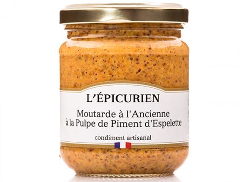 L'Epicurien - Moutarde A L'ancienne A La Pulpe De Piment D'espelette