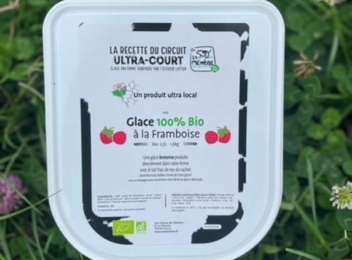 Les Glaces du Semnon - La Mémère - Glace Framboise 100% Bio 2,5L