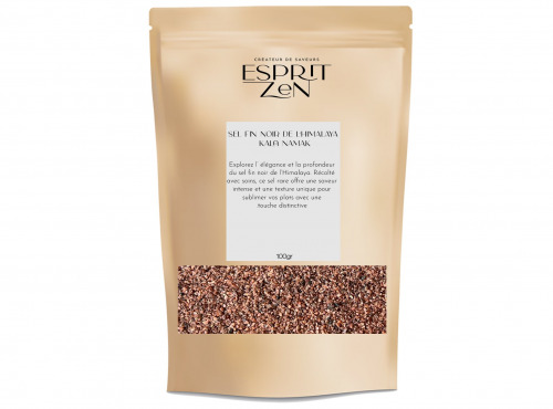 Esprit Zen - Sel fin noir de l'Himalaya - Kala Namak - Sachet de 100g