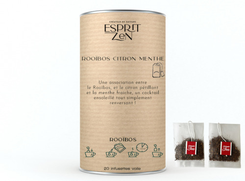 Esprit Zen - Rooïbos "Citron Menthe" - Boite de 20 Infusettes