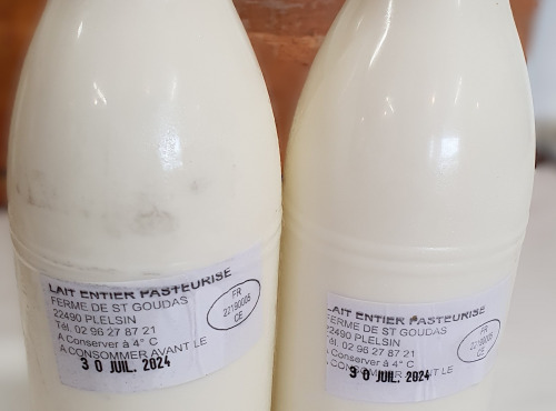 Ferme de la Paumerais - LAIT ENTIER FERMIER PASTEURISE (x1) - 1 Litre