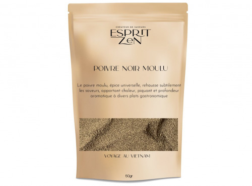 Esprit Zen - Poivre noir moulu-sachet zip-50g