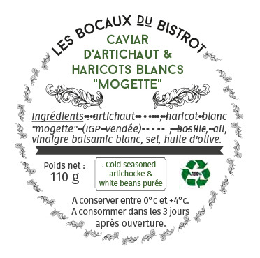 Les Bocaux du Bistrot - Caviar d'artichaut et haricots blancs "Mogette"