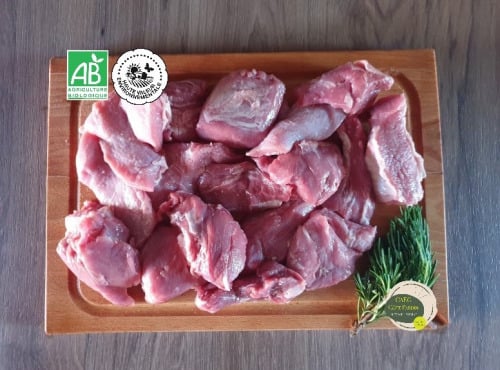 Ferme GAEC Côte Pardin - [Précommande] 1 kg Blanquette de Veau BIO Race Aubrac - PRODUIT DE SAISON