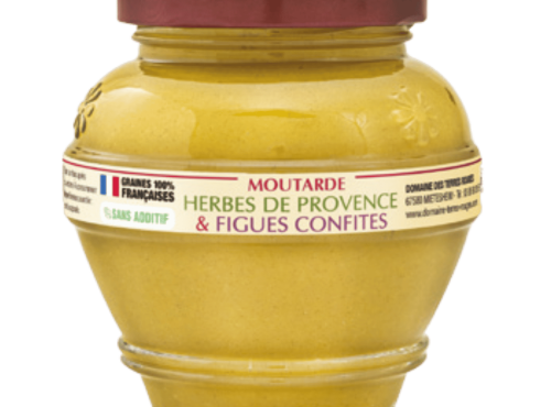 Domaine des Terres Rouges - Moutarde aux Herbes de Provence et aux Figues confites 200g