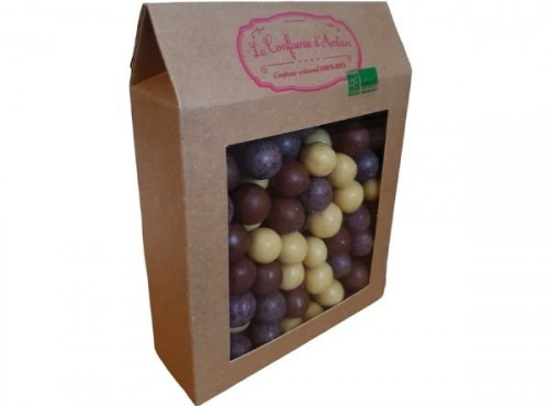 La confiserie d’antan 100% bio - Boite kraft billes de céréales - 170 gr
