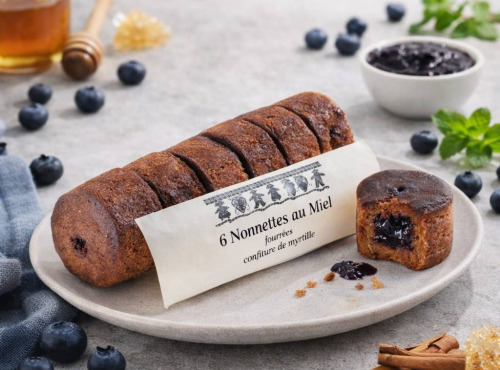 Maison Schmid - 6 Nonnettes au miel fourrées à la confiture de myrtille