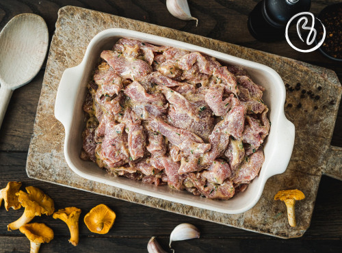 Maison BAYLE - Champions du Monde de boucherie 2016 - Emincé de Veau aux Girolles - 3kg
