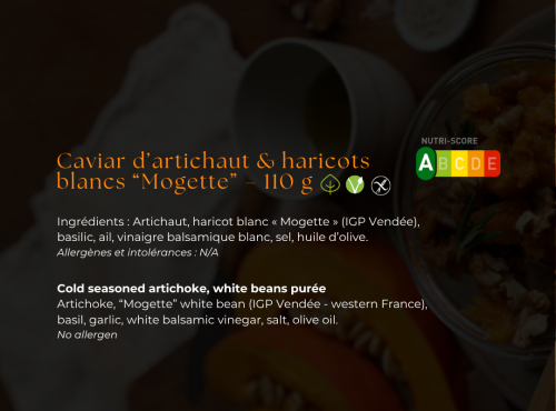 Les Bocaux du Bistrot - Caviar d'artichaut et haricots blancs "Mogette"