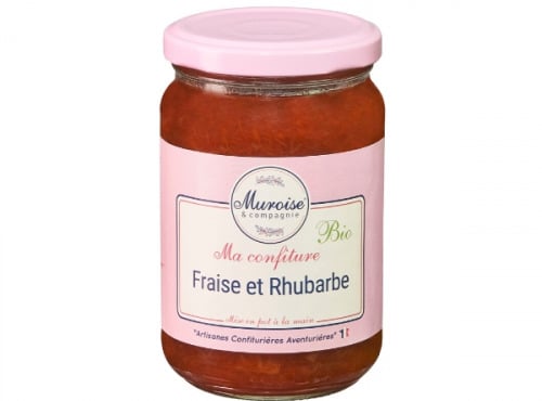 Muroise et Compagnie - Confiture de Fraise et Rhubarbe Bio - 350 gr