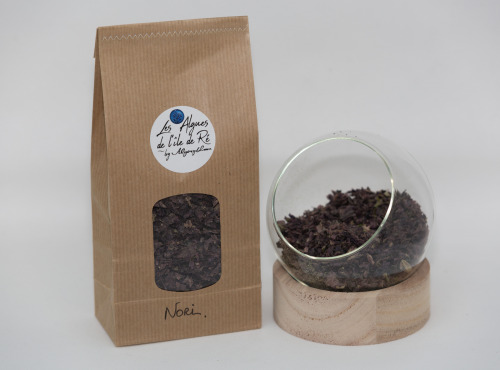 Les Algues de l'Île de Ré - Nori - 50g - Sachet Dégustation Paillettes Mono Variété