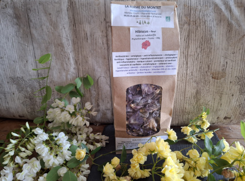 La Ferme du Montet - Hibiscus - hibiscus sabdariffa - fleur - BIO - 40g
