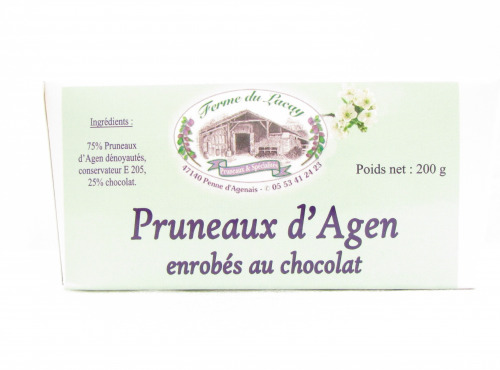 Ferme du Lacay - Pruneaux D'agen Enrobés Au Chocolat -200g