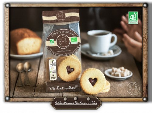 P'tit Bout d'Alsace - Sablés Alsaciens Bio Linzer - 500 g (VRAC)