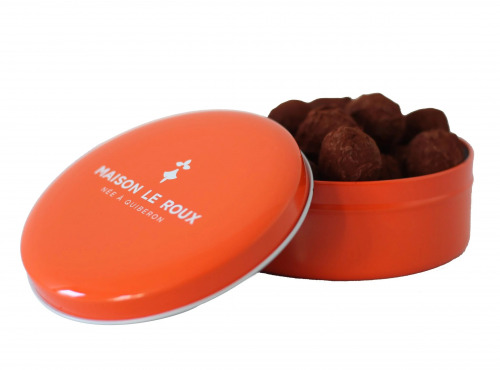 Maison Le Roux - Truffes de Noël - Nature 200g - Boite Orange Métal