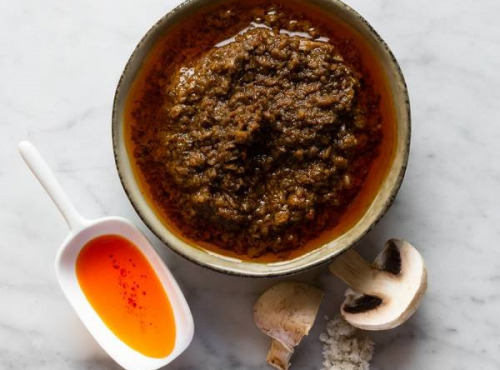 Domaine Terra - Tartinable pesto de champignons à l'huile infusée au piment d’espelette