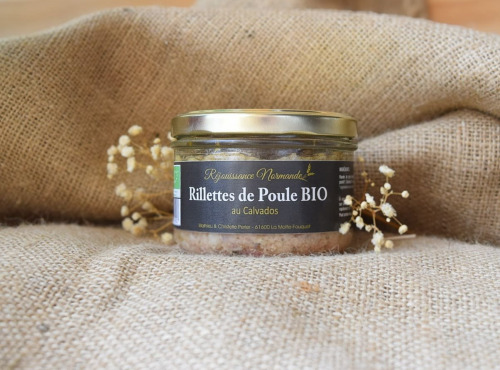 Dégustonfoin - Rillettes de poule BIO au calvados 180g – Réjouissance Normande