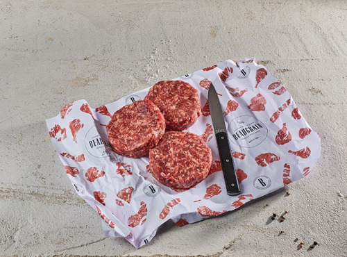 BEAUGRAIN, les viandes bien élevées - Bœuf Charolais bio - Steaks Hachés 5% MG 2 x 180g