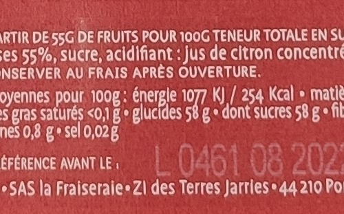 La Fraiseraie - Confiture Framboise 45g
