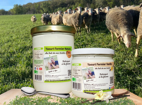 Dessine moi une brebis - Yaourt Brebis Nature 780g + 320g Vanille