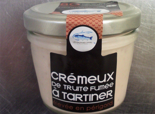 Pisciculture des eaux de l'Inval - 6 Cremeux de truite fumée 80 gr