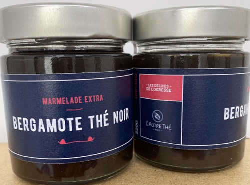 Les Délices de l’Ogresse - Marmelade Bio Bergamote Thé Noir 220g