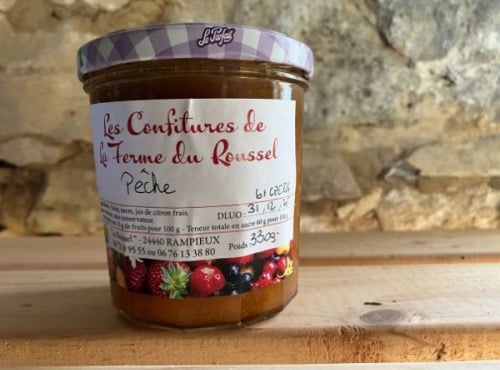 Ferme du Roussel - Confiture de pèche bio 415g