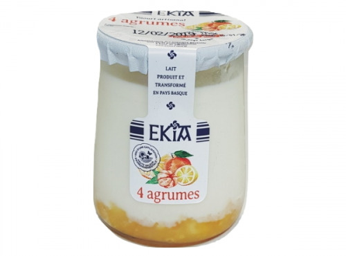 Bastidarra - Ekia - Yaourt bi couche 4 Agrumes - 8 Pots