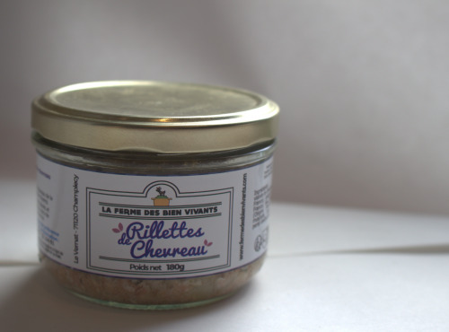 Ferme des bien-vivants - Rillettes de chevreau au piment d’Espelette, 180g