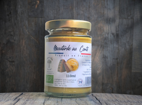 Elevage de Cochons en Forêt et Produits du Terroir Jurassien - Moutarde au Comté - 110ml